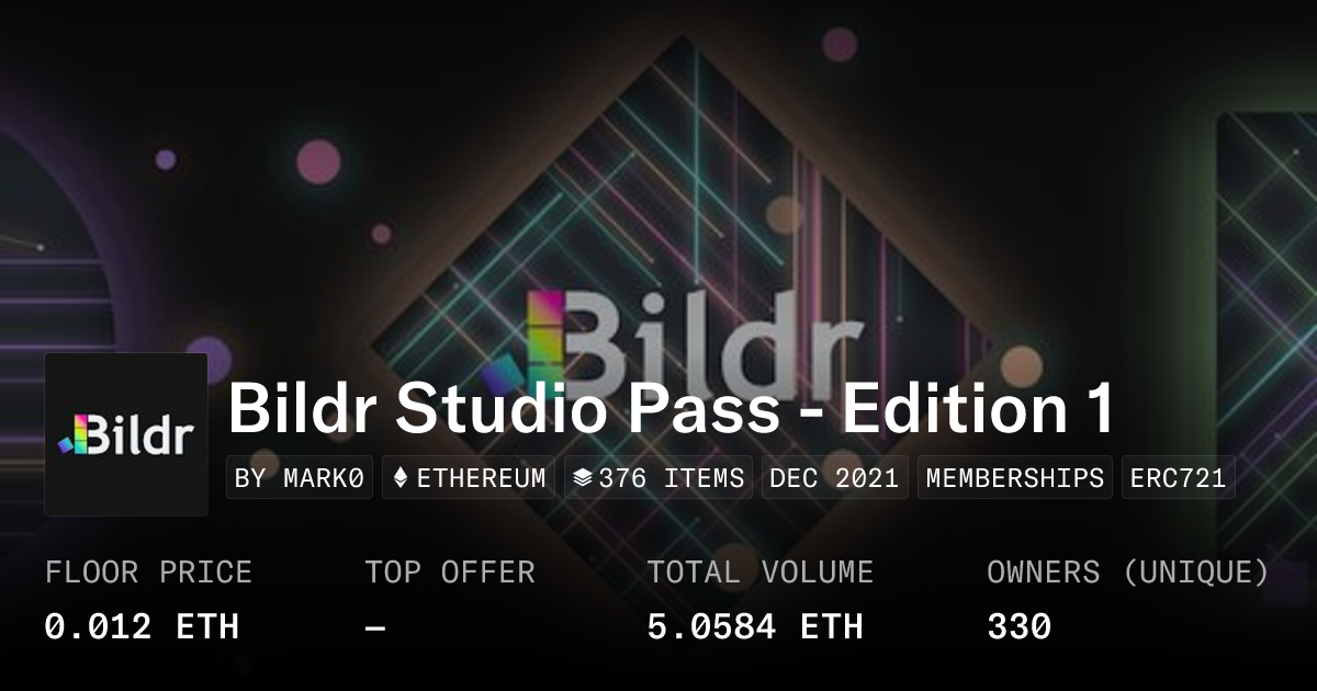 Bildr Studio Pass - Edition 1
